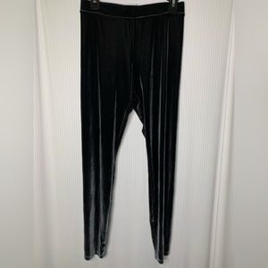 HUE Velvet Charcoal Grey Leggings / Tights Medium